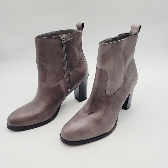 Cole Haan Livingston Bootie Women Round Toe Leather Gray Ankle Boot Size 8 B - Picture 6 of 14